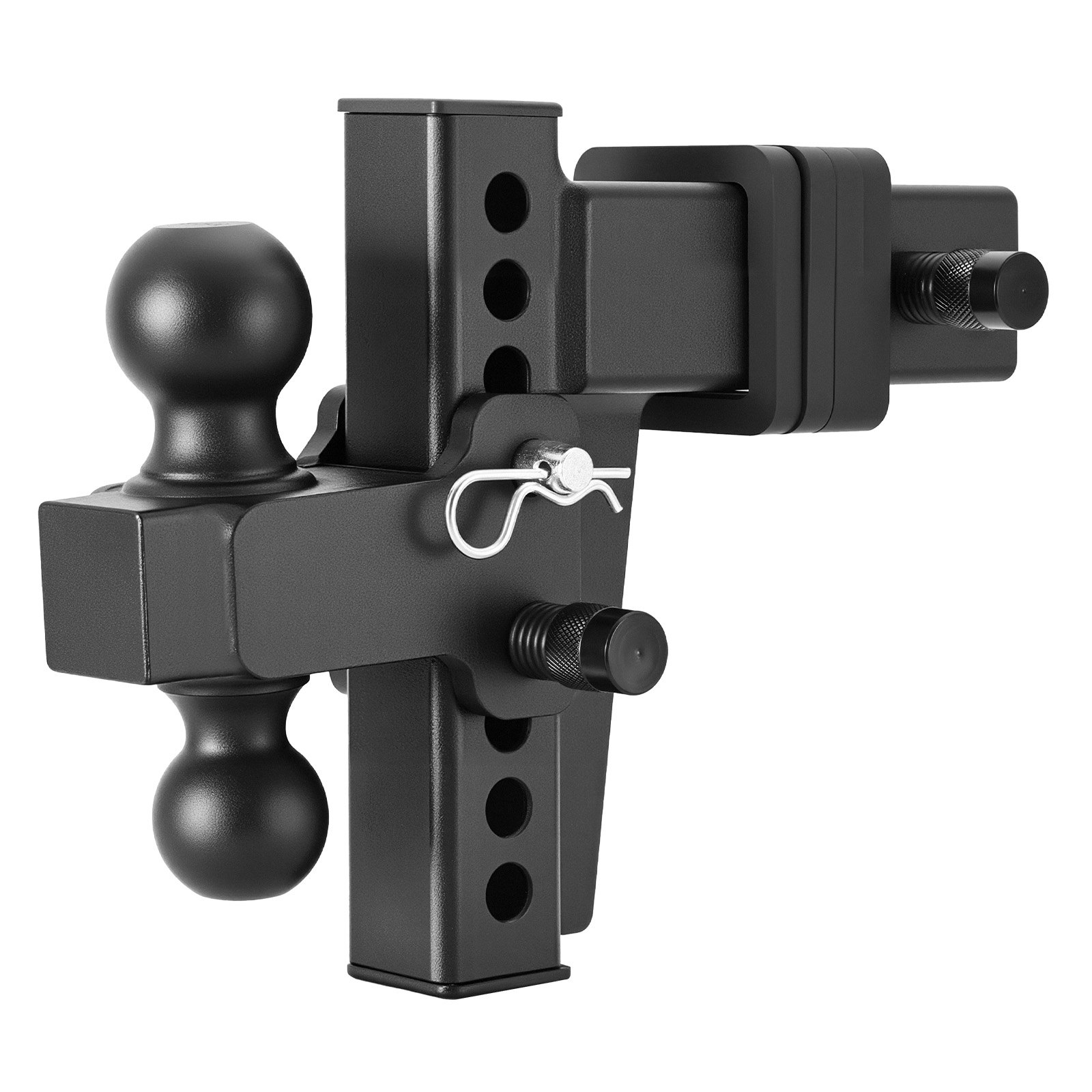 VEVOR Adjustable Trailer Hitch, Fit 2.5 Inch Receiver, Trailer Hitch Mount with 2 Inch & 2-5/16 Inch Balls, 28000 lbs GTW, 6 Inch Drop, Towing Ball Mounts for RVs, Off-Road Vehicles and Trucks, Black