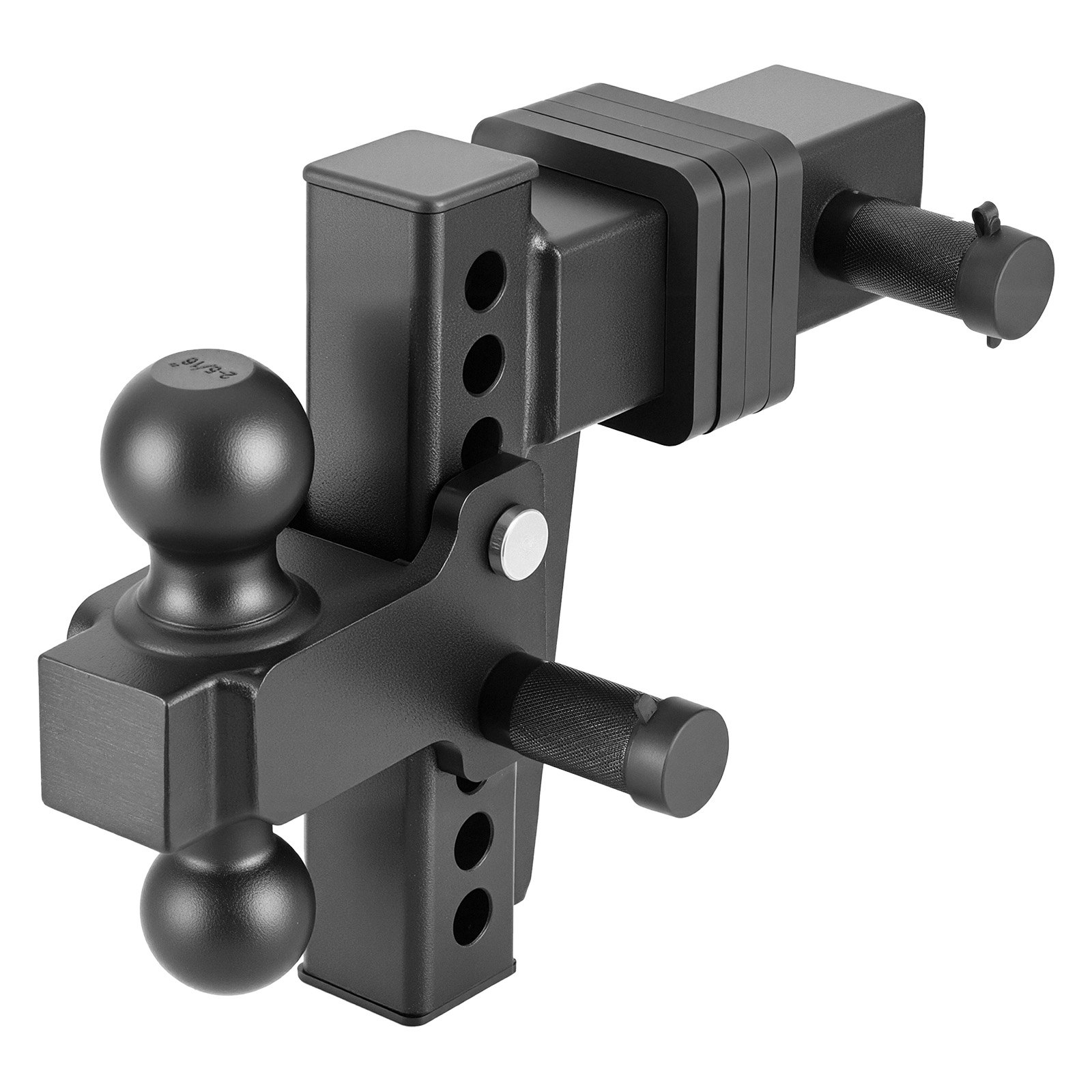 VEVOR Adjustable Trailer Hitch, Fit 2.5 Inch Receiver, Trailer Hitch Mount with 2 Inch & 2-5/16 Inch Balls, 28000 lbs GTW, 6 Inch Drop, Towing Ball Mounts for RVs, Off-Road Vehicles and Trucks, Black