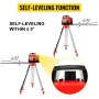 VEVOR  Red Rotary Laser Level Self Leveling Measuring Automatic Self-leveling laser level 360-degree Rotary Scanning 500m + Tripod + 5m Staff
