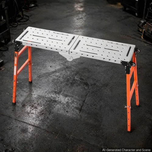 Kokkupandav keevituslaud 1398 x 356 mm, kandevõime 500 kg — pilt 8