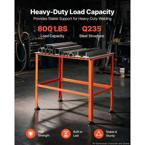 Keevituslaud 910 x 610 mm, kandevõime 363 kg — pilt 2