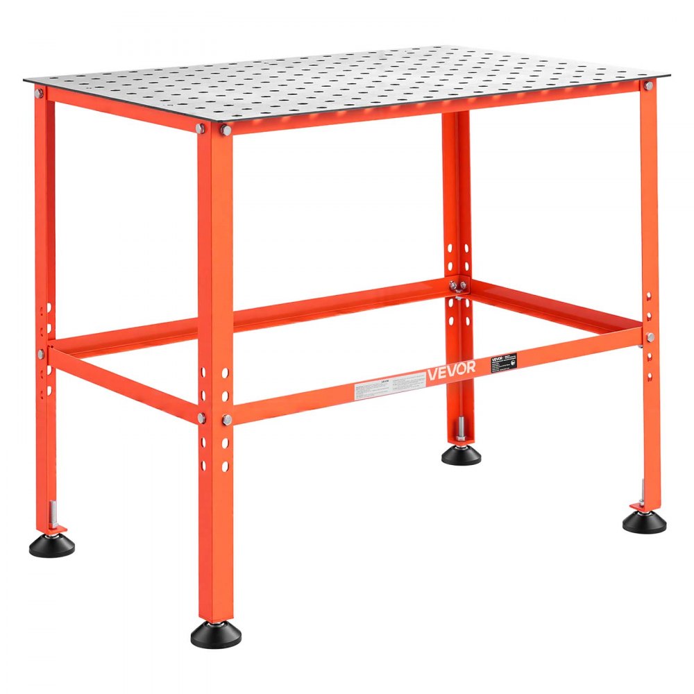 VEVOR Welding Table, 910 x 610mm Welding Workbench with 363 kg Weight Capacity, Heavy-Duty Steel Work Table Platform with 16mm Fixture Holes for Welding, Metal Fabrication, Assembly, Repair Tasks