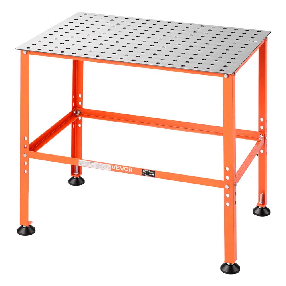 VEVOR Welding Table, 910 x 610mm Welding Workbench with 363 kg Weight Capacity, Heavy-Duty Steel Work Table Platform with 16mm Fixture Holes for Welding, Metal Fabrication, Assembly, Repair Tasks