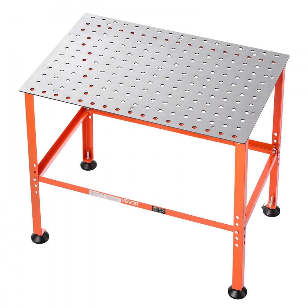 VEVOR Welding Table, 910 x 610mm Welding Workbench with 363 kg Weight Capacity, Heavy-Duty Steel Work Table Platform with 16mm Fixture Holes for Welding, Metal Fabrication, Assembly, Repair Tasks