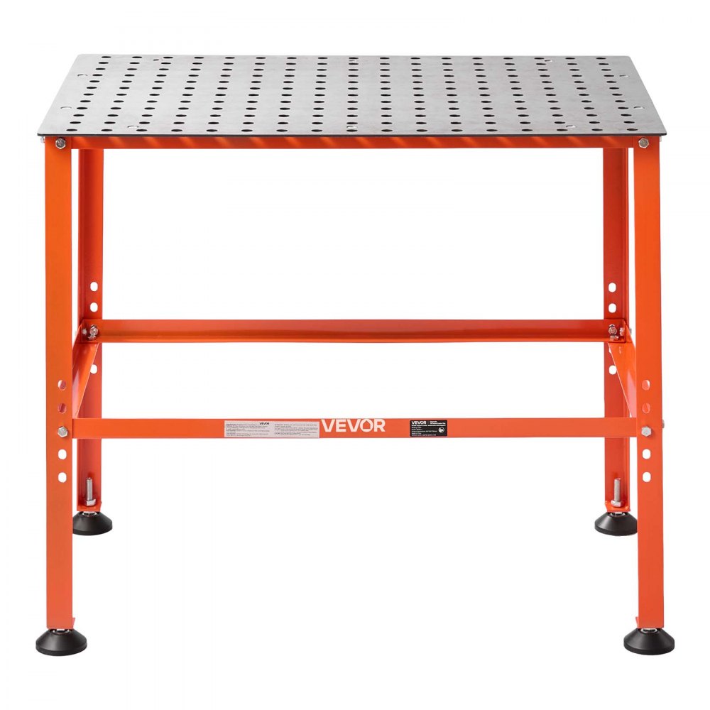 VEVOR Welding Table, 910 x 610mm Welding Workbench with 363 kg Weight Capacity, Heavy-Duty Steel Work Table Platform with 16mm Fixture Holes for Welding, Metal Fabrication, Assembly, Repair Tasks