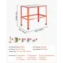 VEVOR Welding Table, 36" x 24" Welding Workbench with 800LBS Weight Capacity, Heavy-Duty Steel Work Table Platform with 0.63" Fixture Holes for Welding, Metal Fabrication, Assembly, Repair Tasks