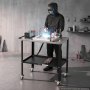 VEVOR Welding Table 914 x 457 mm Movable Welding Workbench 544 kg Capacity, Heavy-Duty Steel Work Table Platform with 4 Lockable Casters, 4 Tool Slots, 16mm Fixture Holes, Tool Tray for Workshops