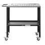 VEVOR Welding Table 914 x 457 mm Movable Welding Workbench 544 kg Capacity, Heavy-Duty Steel Work Table Platform with 4 Lockable Casters, 4 Tool Slots, 16mm Fixture Holes, Tool Tray for Workshops