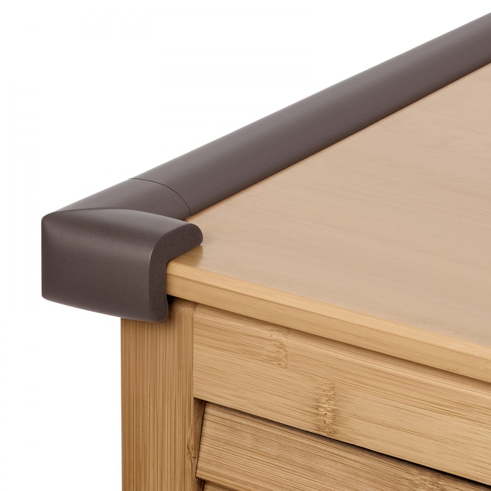 Protector de esquinas VEVOR para bebés, 5,5 m de cojín, 8 almohadillas para esquinas, espuma NBR suave, adhesivo 3M, protectores de mesa a prueba de niños, fácil instalación, para muebles y chimeneas.