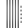 VEVOR Deck Balusters, 101 Pack Metal Deck Spindles, 26"x0.75" Staircase Baluster With Screws, Aluminum Alloy Deck Railing for Wood and Composite Deck, Circle Baluster for Outdoor Stair Deck Porch