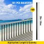 VEVOR Deck Balusters, 101 Pack Metal Deck Spindles, 26"x0.75" Staircase Baluster With Screws, Aluminum Alloy Deck Railing for Wood and Composite Deck, Circle Baluster for Outdoor Stair Deck Porch