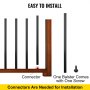 VEVOR Deck Balusters, 101 Pack Metal Deck Spindles, 26"x0.75" Staircase Baluster With Screws, Aluminum Alloy Deck Railing for Wood and Composite Deck, Circle Baluster for Outdoor Stair Deck Porch
