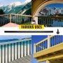 VEVOR Deck Balusters, 101 Pack Metal Deck Spindles, 26"x0.75" Staircase Baluster With Screws, Aluminum Alloy Deck Railing for Wood and Composite Deck, Circle Baluster for Outdoor Stair Deck Porch