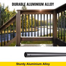 VEVOR Deck Balusters, 101 Pack Metal Deck Spindles, 26"x0.75" Staircase Baluster With Screws, Aluminum Alloy Deck Railing for Wood and Composite Deck, Circle Baluster for Outdoor Stair Deck Porch