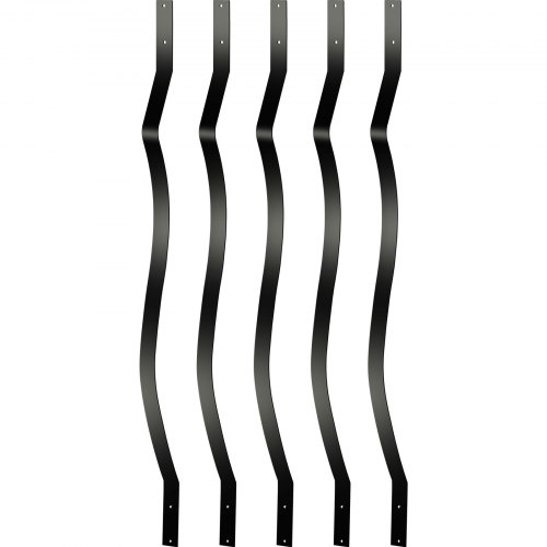 VEVOR Deck Balusters, 61 Pack Metal Deck Spindles, 29.5\"x1\" Staircase Baluster with Screws, Aluminum Alloy Deck Railing for Wood and Composite Deck, Stylish Baluster for Outdoor Stair Deck Porch