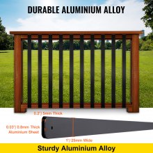 VEVOR Deck Balusters Metal Deck Spindles 76 Pack 29.5"x1"x0.2" Aluminum Alloy Railing