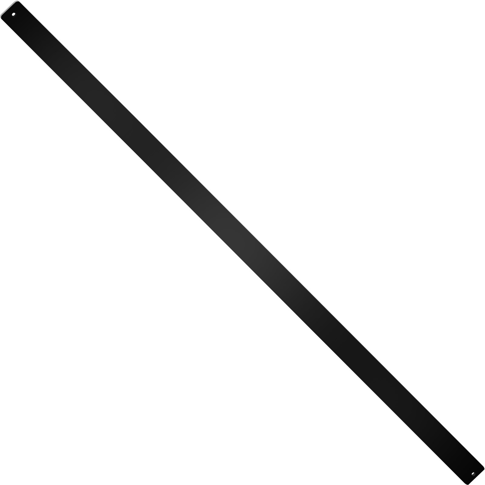 black VEVOR deck baluster with pre-drilled holes, shown in a sleek diagonal arrangement.