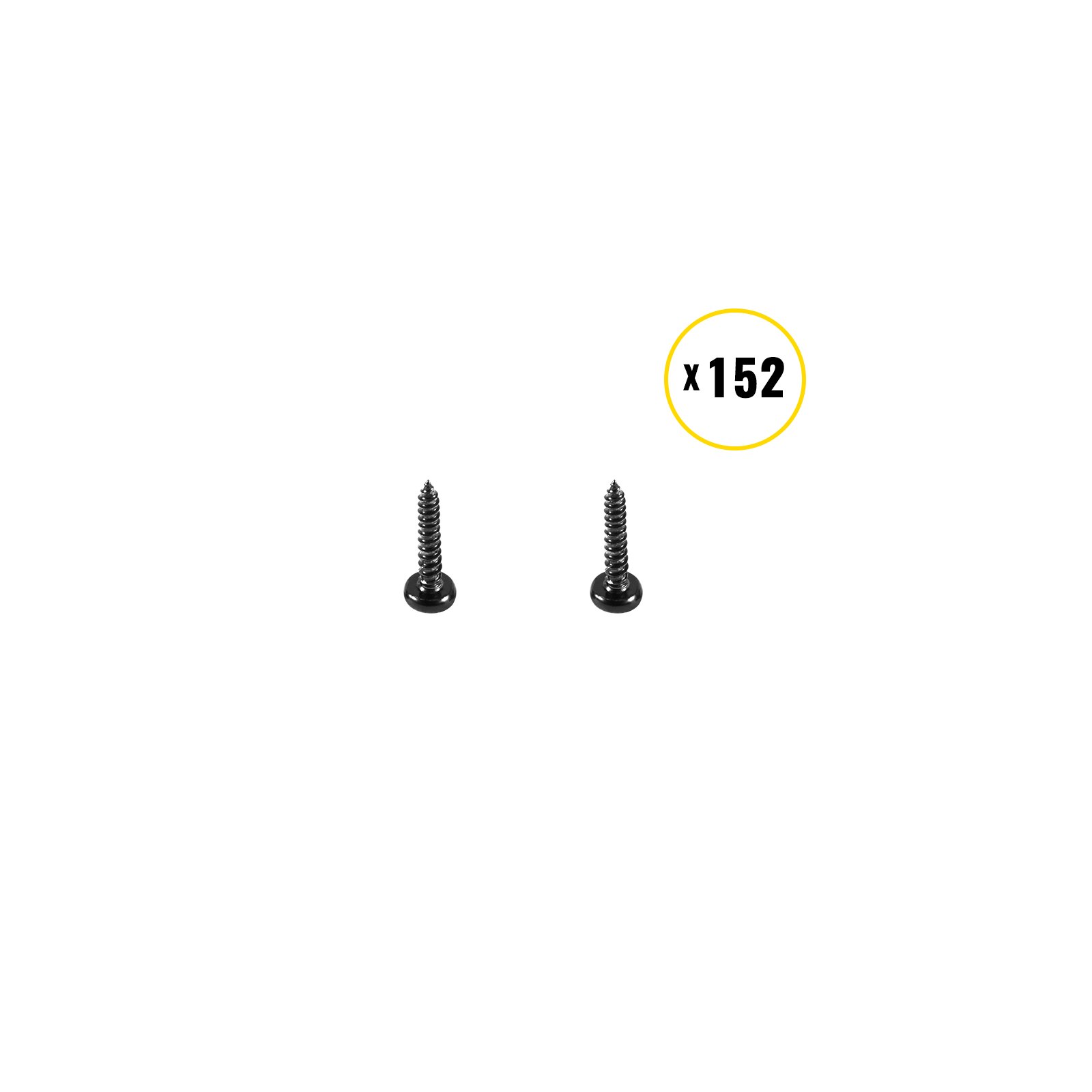152 screws for VEVOR deck balusters in black with a white background.