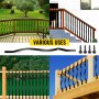 VEVOR Deck Balusters, 61 Pack Metal Deck Spindles, 32.25"x1" Staircase Baluster with Screws, Aluminum Alloy Deck Railing for Wood and Composite Deck,Stylish Baluster for Outdoor Stair Deck Porch