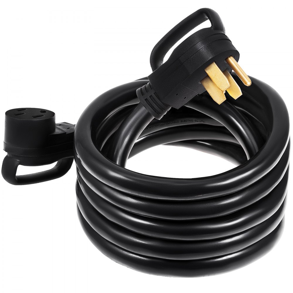 VEVOR 25 FT 50Amp RV Extension Cord NEMA N14-50P to N14-50R, 125 / 250V Heavy Duty STW 6/3+ 8/1 RV Power Cord, for EV Charging and RV Trailer Campers
