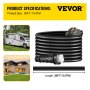 VEVOR RV Shore Power Extension Cord 36FT 50 AMP Weatherproof Heavy Duty 6/3 + 8/1 STW Twist Lock Cord 50 Amp RV Replacement Cord UL and CSA Approved W/Molded Connector and Patented Handle