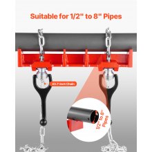 Pipe Welding Vise 1/2" to 8" Pipe Welding Clamp with Dual Chains & Handles