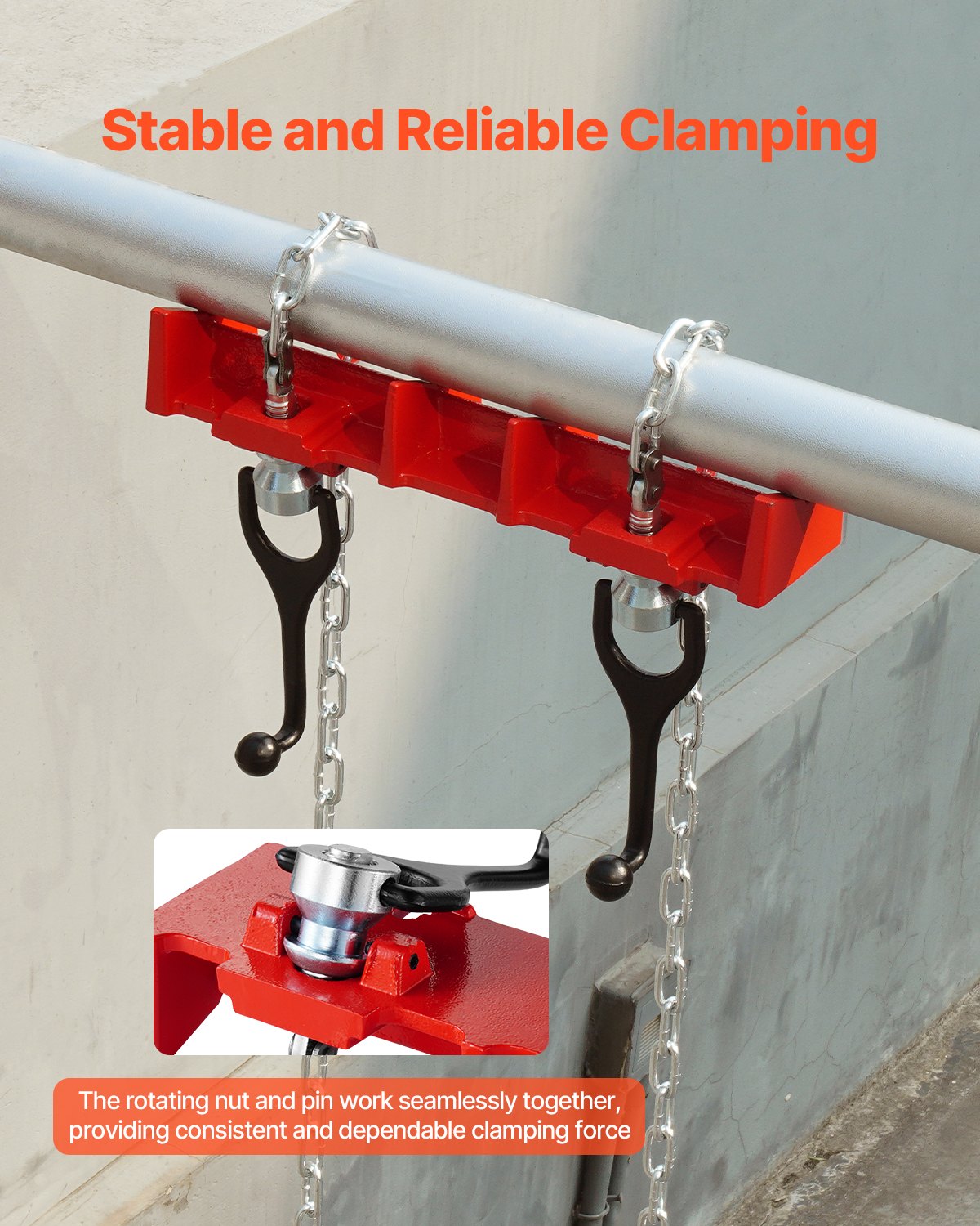 VEVOR Pipe Welding Vise, 1/2 to 8-inch Pipe Welding Clamp with Dual Chains & Crank Handles, Heavy-Duty Cast Iron Welding Vise for a Variety of Pipes