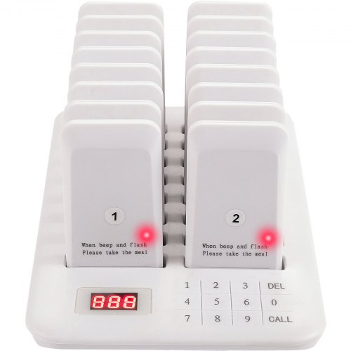 Pager-Rufsystem 500 M Reichweite – 30 Pager Mit Vibration, Blink- & Pieptönen, Für Restaurants, Foodtrucks, Kirchen & Cafés