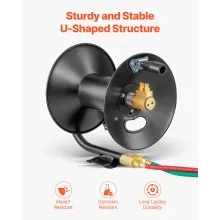 Welding Hose Reel Hand Crank Rewind Hose Reel Heavy Duty Steel for Workshops