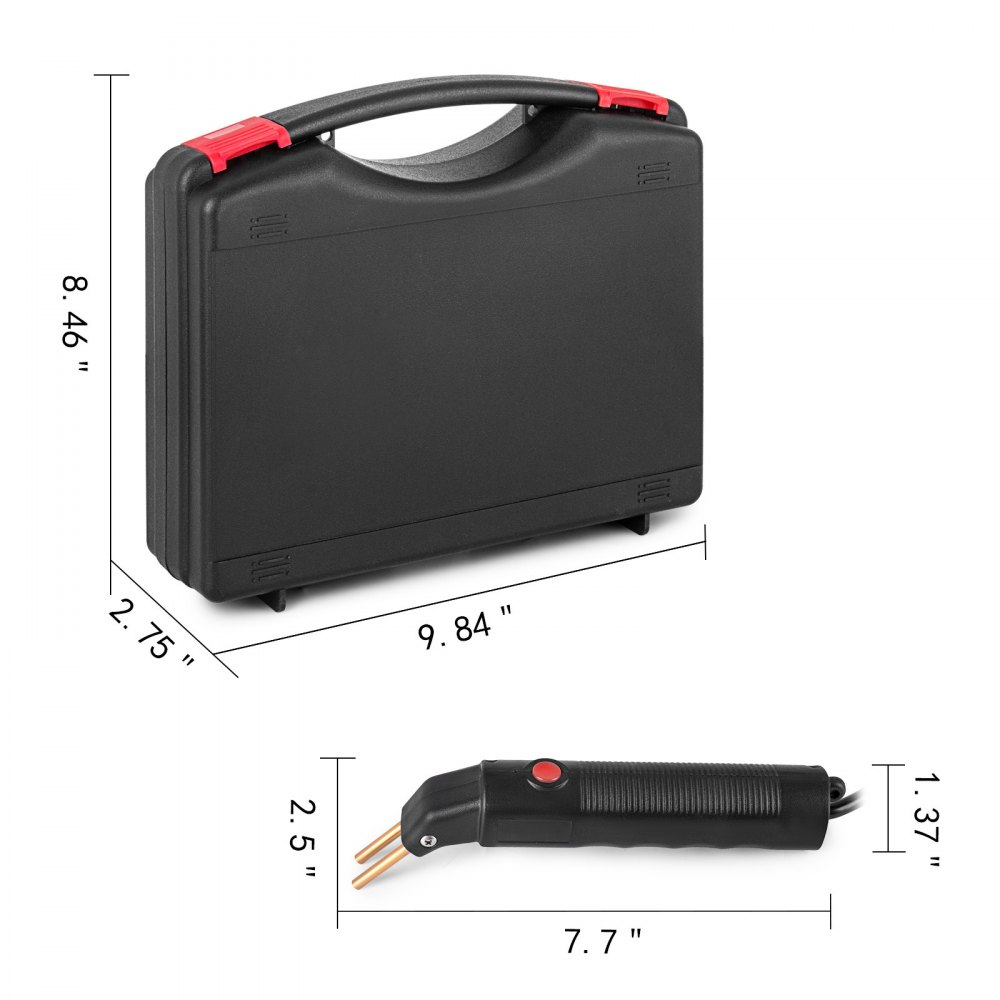 VEVOR Kit de soldador de plástico, kit de reparación de parachoques de coche con 400 grapas, pistola de reparación de plástico de grapadora caliente de 50 W para piezas de coche, parachoques de coche y reparación de plástico