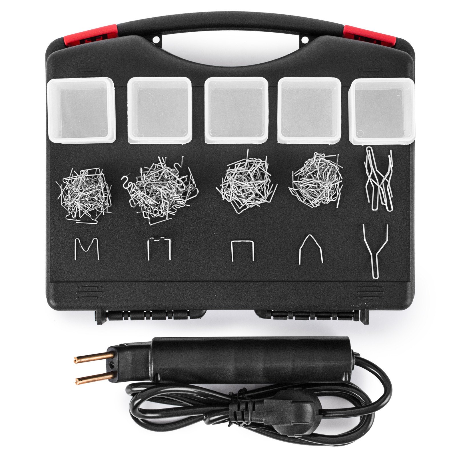 VEVOR Kit de soldador de plástico, kit de reparación de parachoques de coche con 400 grapas, pistola de reparación de plástico de grapadora caliente de 50 W para piezas de coche, parachoques de coche y reparación de plástico