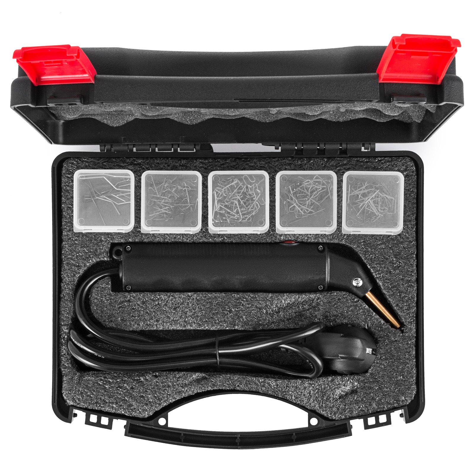 VEVOR Kit de soldador de plástico, kit de reparación de parachoques de coche con 400 grapas, pistola de reparación de plástico de grapadora caliente de 50 W para piezas de coche, parachoques de coche y reparación de plástico