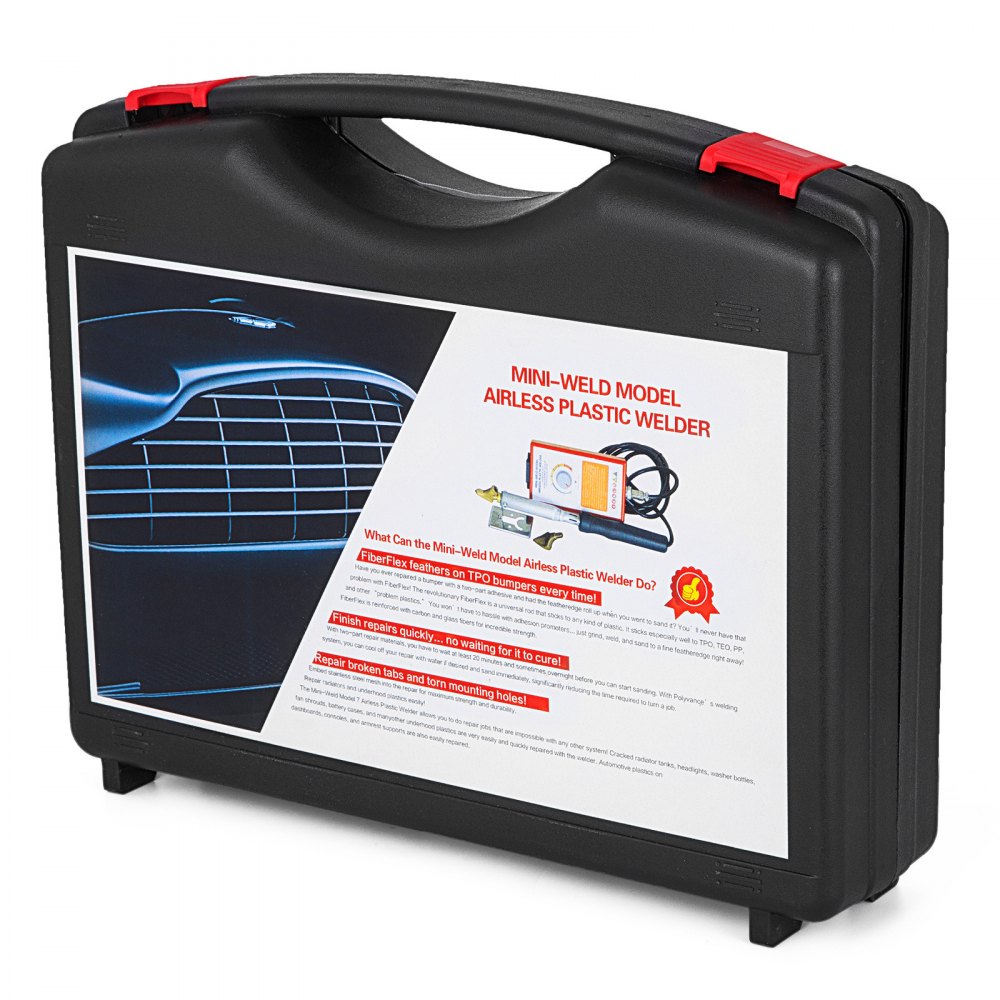 VEVOR Airless Plastic Welder Mini Weld Model 7 Variable Temperature Rods Tips