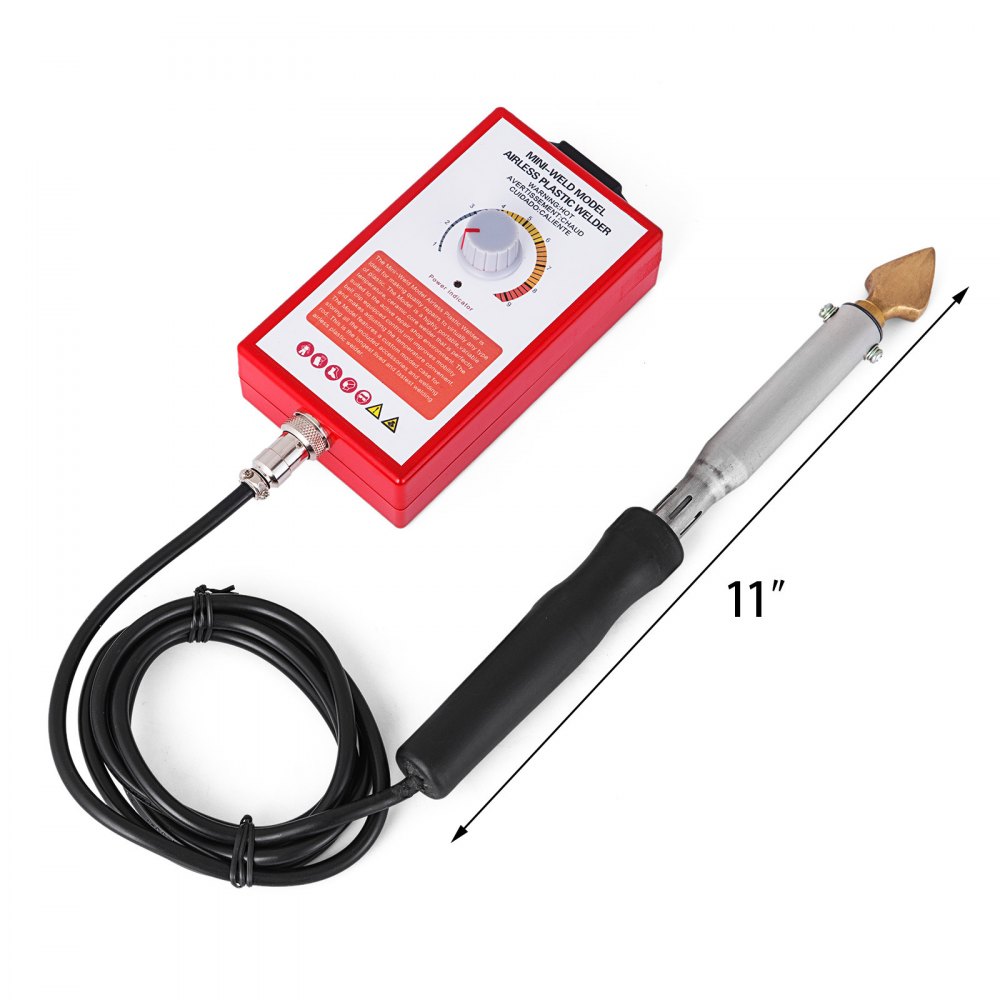 VEVOR Airless Plastic Welder Mini Weld Model 7 Variable Temperature Rods Tips