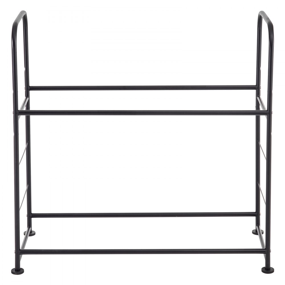 VEVOR Tire Storage Rack, 2-Shelf Tire Stand Holds up to 8 Standard Tires, Q195 Heavy-Duty Steel Tire Holder Carrier with Adjustable Height & Protective Cover for Garage Workshop, 397LBS Loading