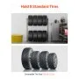 VEVOR Tire Storage Rack, 2-Shelf Tire Stand Holds up to 8 Standard Tires, Q195 Heavy-Duty Steel Tire Holder Carrier with Adjustable Height & Protective Cover for Garage Workshop, 397LBS Loading