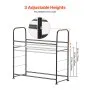 VEVOR Tire Storage Rack, 2-Shelf Tire Stand Holds up to 8 Standard Tires, Q195 Heavy-Duty Steel Tire Holder Carrier with Adjustable Height & Protective Cover for Garage Workshop, 397LBS Loading