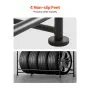 VEVOR Tire Storage Rack, 2-Shelf Tire Stand Holds up to 8 Standard Tires, Q195 Heavy-Duty Steel Tire Holder Carrier with Adjustable Height & Protective Cover for Garage Workshop, 397LBS Loading
