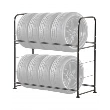 VEVOR Tire Storage Rack 2-Shelf Tire Holder Stand Holds up to 8 Standard Tires