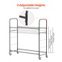 Rolling Tire Storage Rack 2-Shelf Tire Holder Hold up to 12 Standard Tires