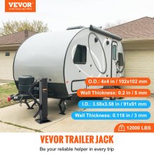 VEVOR Trailer Jack, Trailer Tongue Jack Welding-on 12000 lb Weight Capacity, Trailer Jack Stand with Handle for lifting RV Trailer, Horse Trailer, Utility Trailer, Yacht Trailer