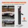 VEVOR Trailer Jack, Trailer Tongue Jack Welding-on 8000 lb Weight Capacity, Trailer Jack Stand with Handle for lifting RV Trailer, Horse Trailer, Utility Trailer, Yacht Trailer