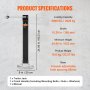 VEVOR Trailer Jack, Trailer Tongue Jack Welding-on 3628.7 kg Weight Capacity, Trailer Jack Stand with Handle for lifting RV Trailer, Horse Trailer, Utility Trailer, Yacht Trailer