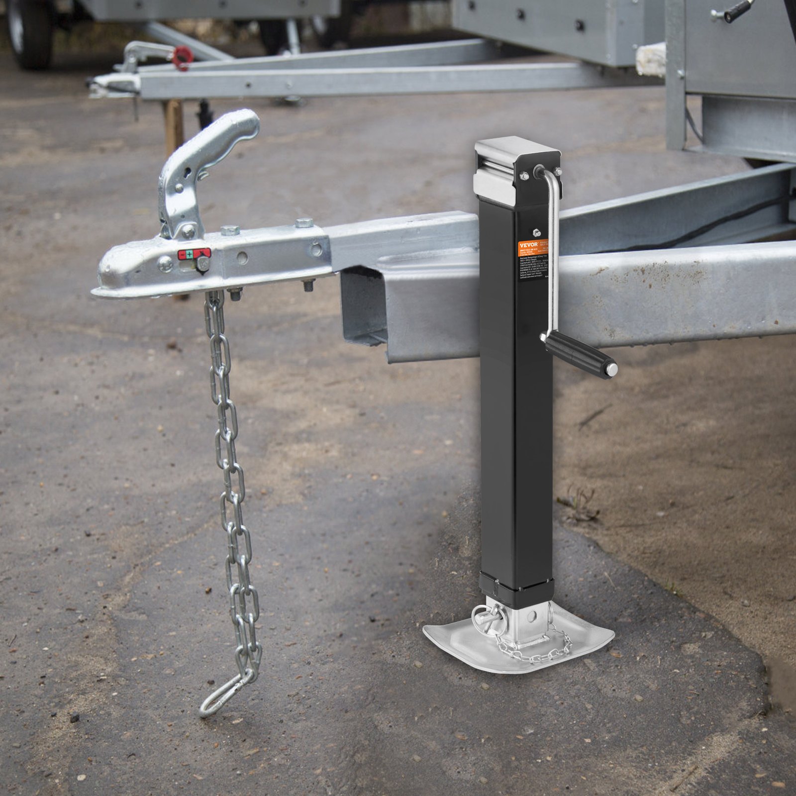 VEVOR Trailer Jack, Trailer Tongue Jack Welding-on 3628.7 kg Weight Capacity, Trailer Jack Stand with Handle for lifting RV Trailer, Horse Trailer, Utility Trailer, Yacht Trailer