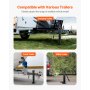 VEVOR Trailer Jack Weld-on Pipe Mount Swivel Trailer Jack 12000 lbs 12.6" Travel