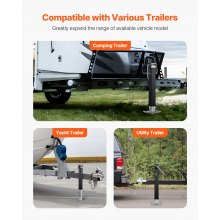 VEVOR Trailer Jack Weld-on Pipe Mount Swivel Trailer Jack 8000 lbs 15" Travel