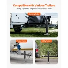 VEVOR Trailer Jack Weld-on Pipe Mount Swivel Trailer Jack 8000 lbs 15" Travel