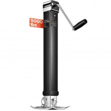 VEVOR Trailer Jack, 8000 lbs Dynamic Load Capacity, Weld-on Pipe-Mount Swivel Trailer Jack with Ergonomic Handle, 15-inch Vertical Travel, Suitable for RV, Horse, Utility, Camping and Yacht Trailers