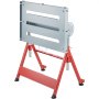 VEVOR Welding Table 31'' x 23'' Steel Welding Table Nine 1.1 in. / 28mm Slots Welding Bench Table Adjustable Angle & Height Portable Table, Casters, Retractable Guide Rails, Eccentric Leveling Foot