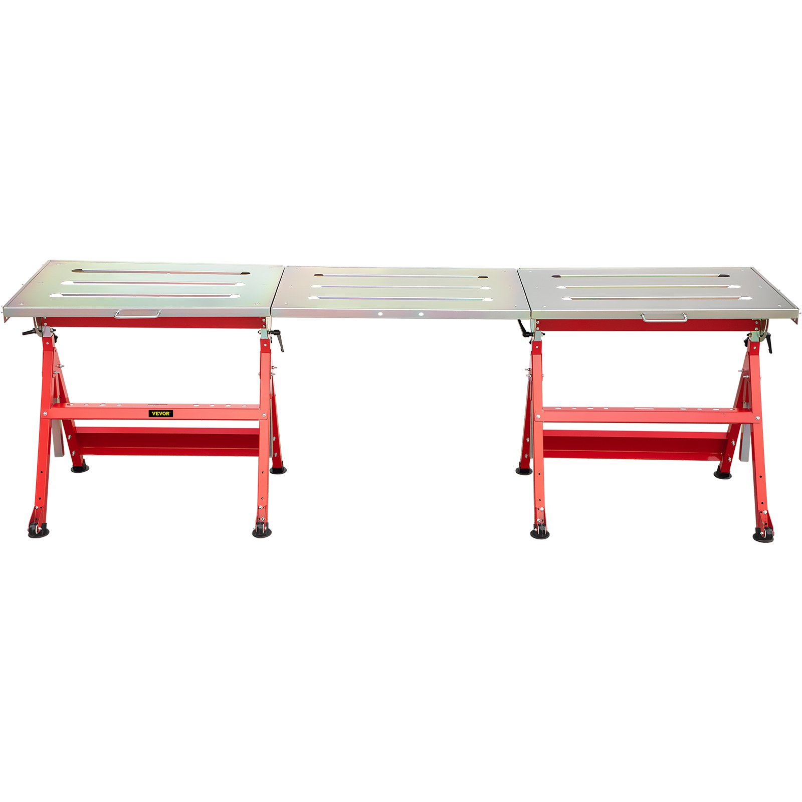 VEVOR Welding Table Steel Welding Table 228 x 51 cm Adjustable Height, Tiltable